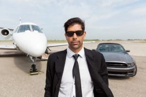 Rich and Successful People Man With Plane Cars